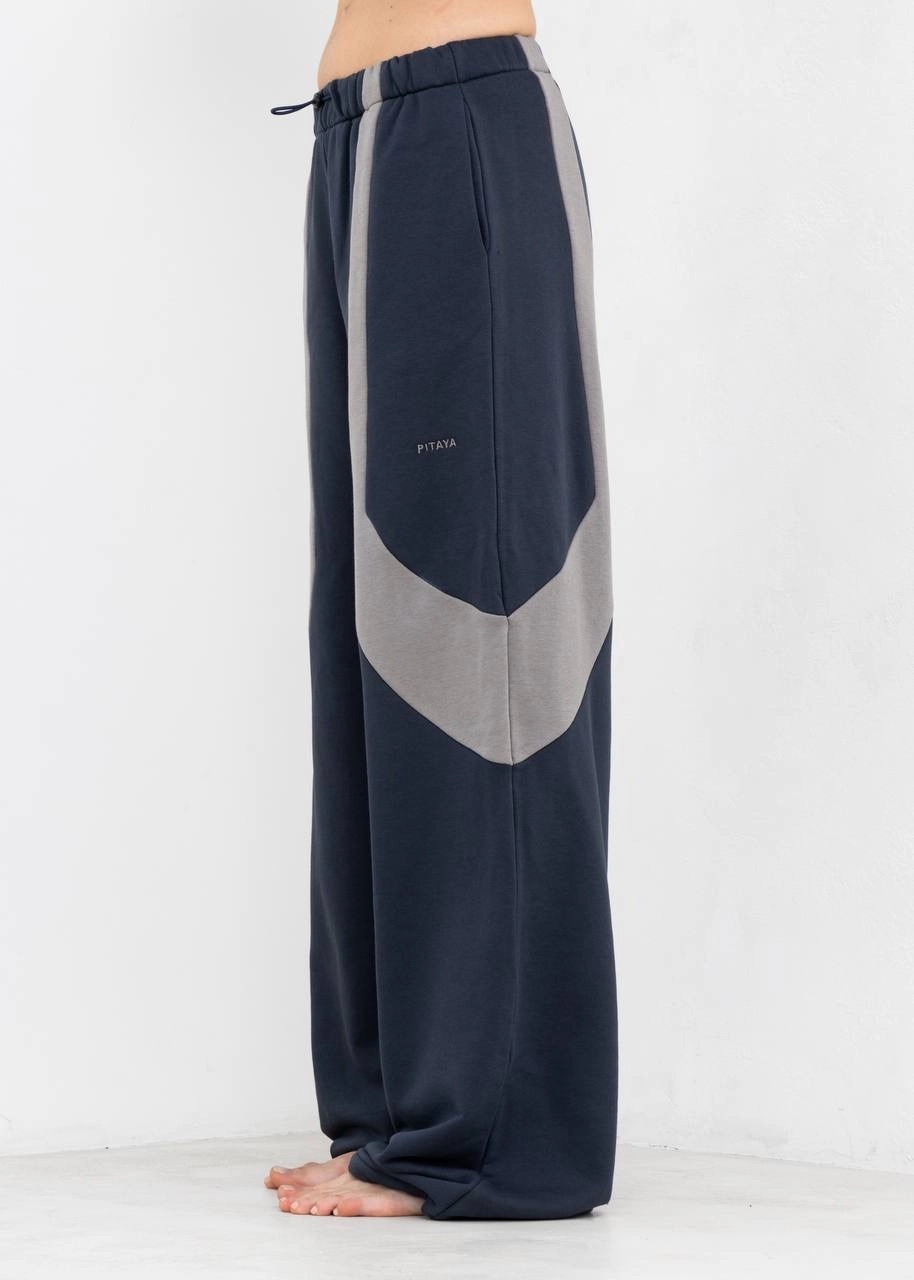 Джоггеры YANG(ЯНГ) в серо-синем цвете - 40-42(XS-S) - Серо-синий
