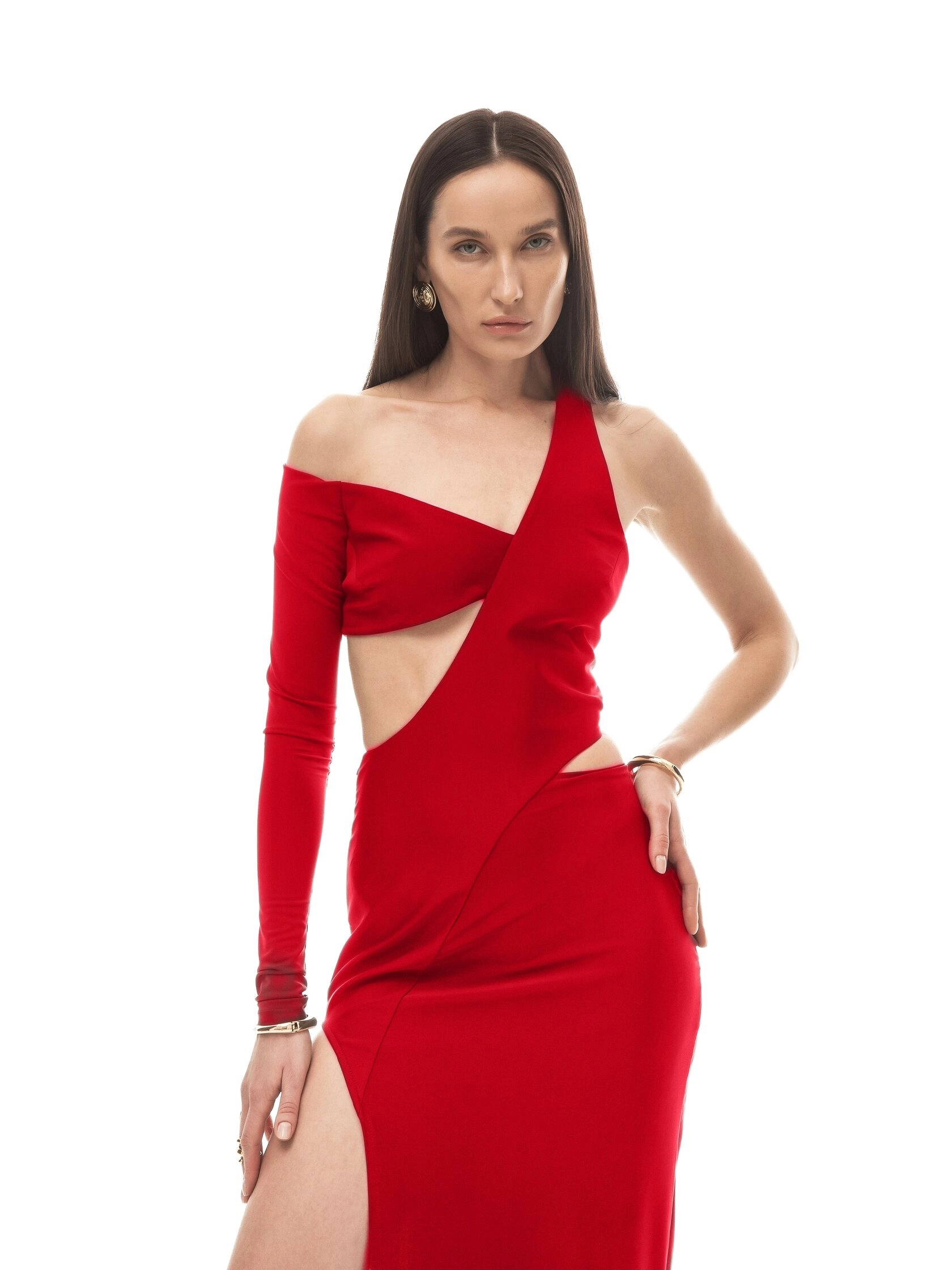 Платье SICILY в цвете алая вишня - 40-42 (XS-S) - Красный
