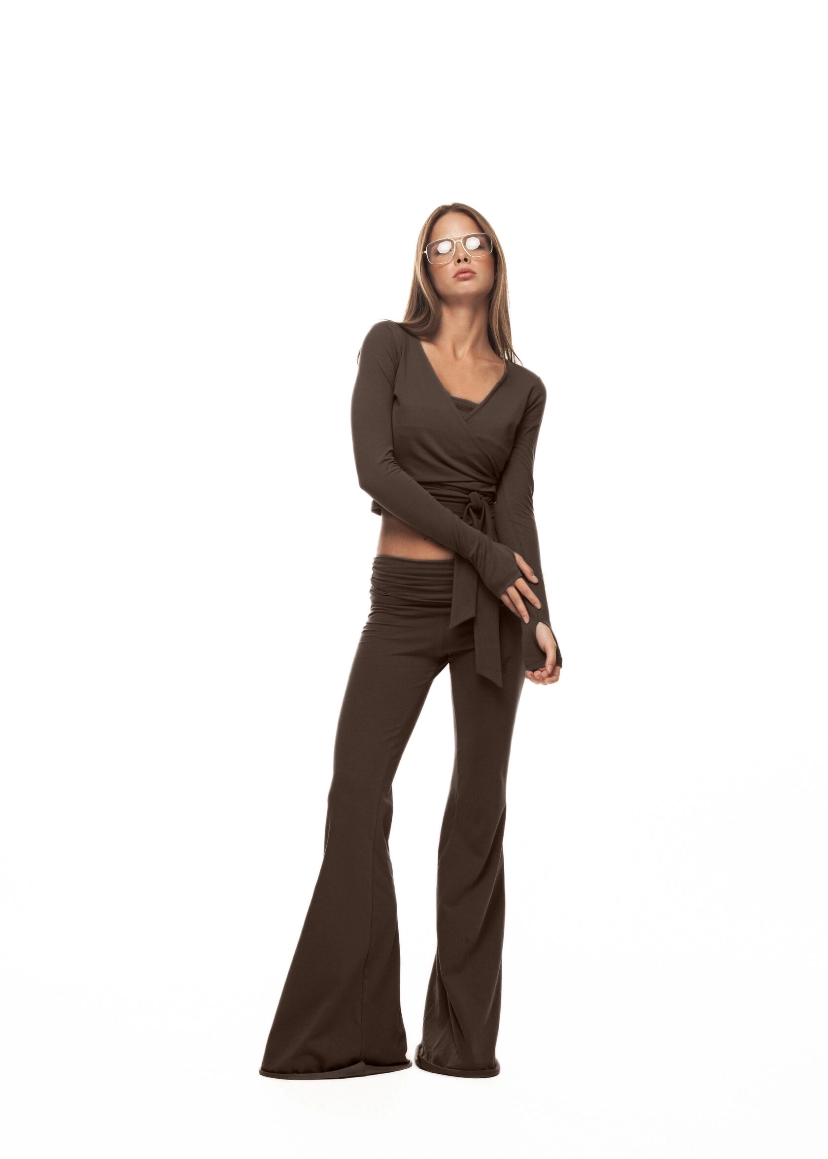 Лосины YOIO(ЙОИО) в цвете шоколадный брауни - Коричневый - 44-46 (M-L)