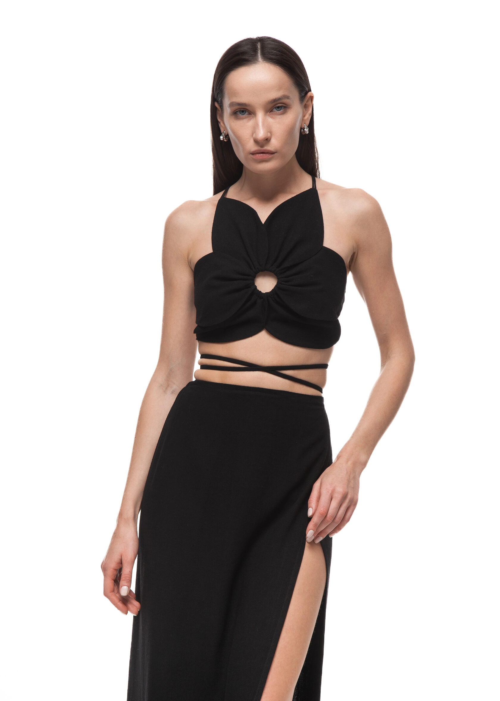 Топ BALI FLOWER в черном цвете - One size - Черный