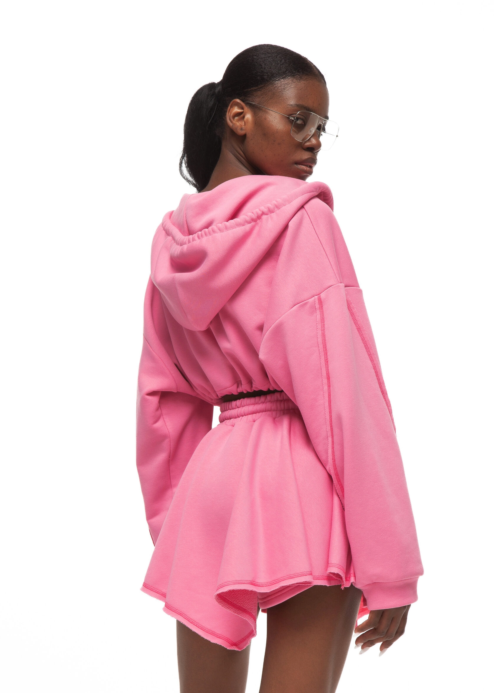 Худи PINK MIAMI(ПИНК МАЯМИ) в розовом цвете - 40-42 (XS-S) - Розовый