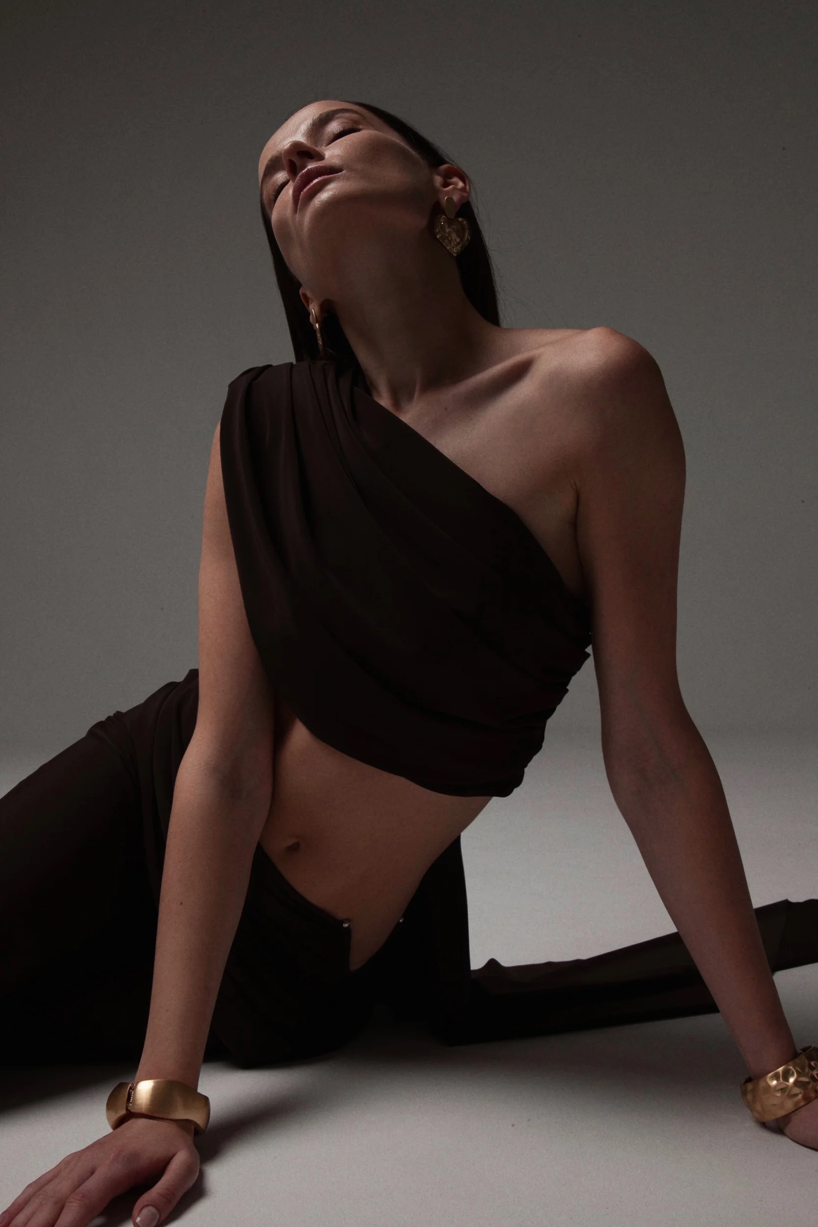 Топ VIENNA (ВИЕННА)в цвете горький шоколад - 44-46 (M-L) - Коричневый