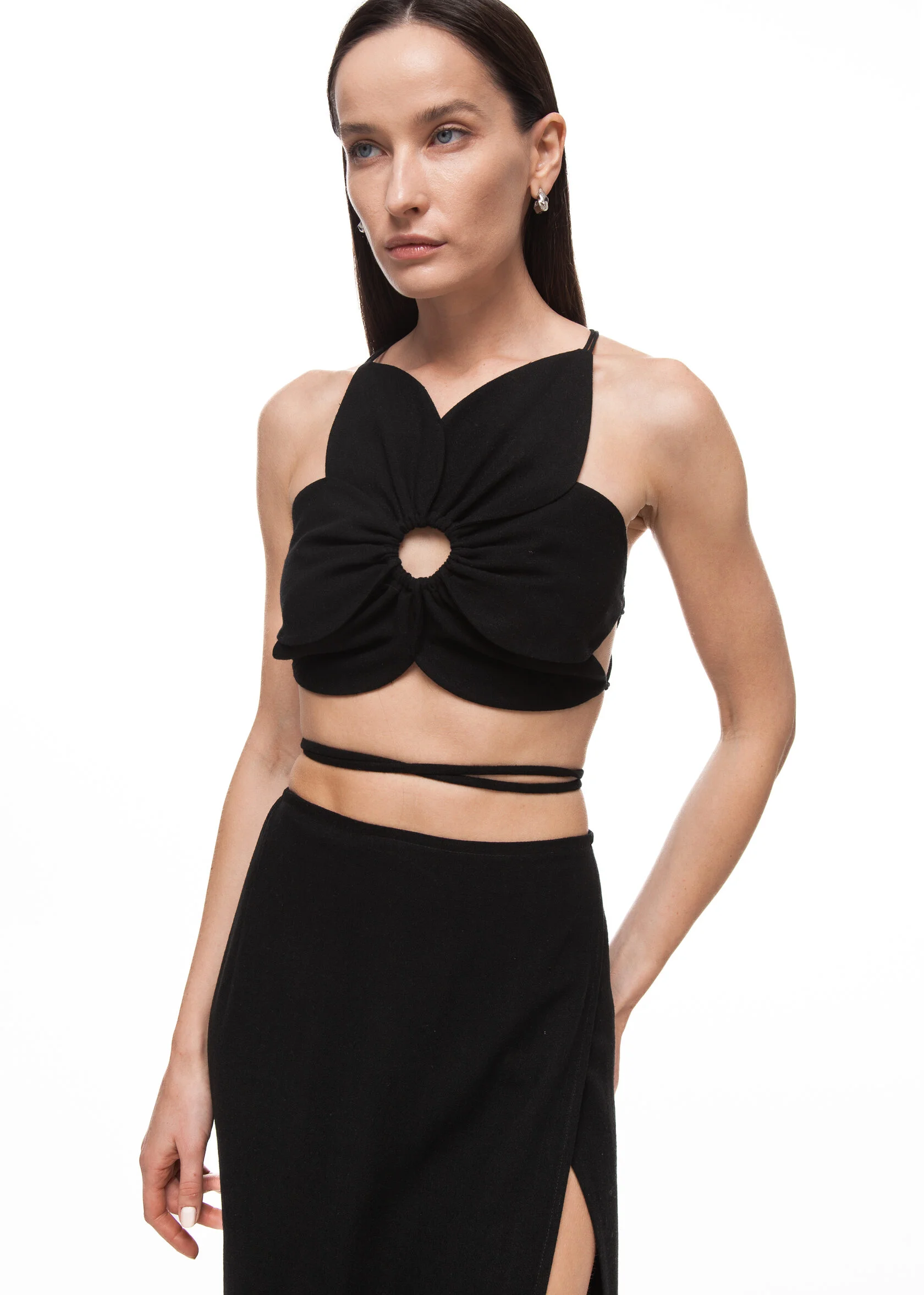 Топ BALI FLOWER в черном цвете - One size - Черный