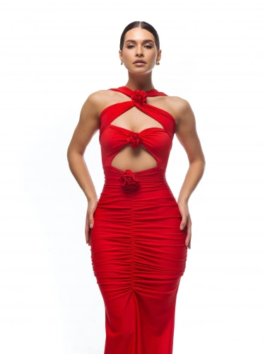 Платье FLORENCE(ФЛОРЕНС) в красном цвете - 40-42 (XS-S) - Красный